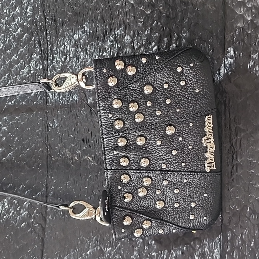 Women's Harley-Davidson Black Leather Bling Belt Loop Hip Bag/cross-body